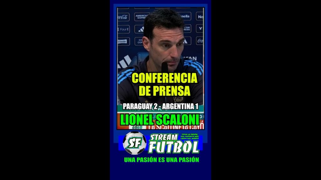 Lionel Scaloni en conferencia de prensa