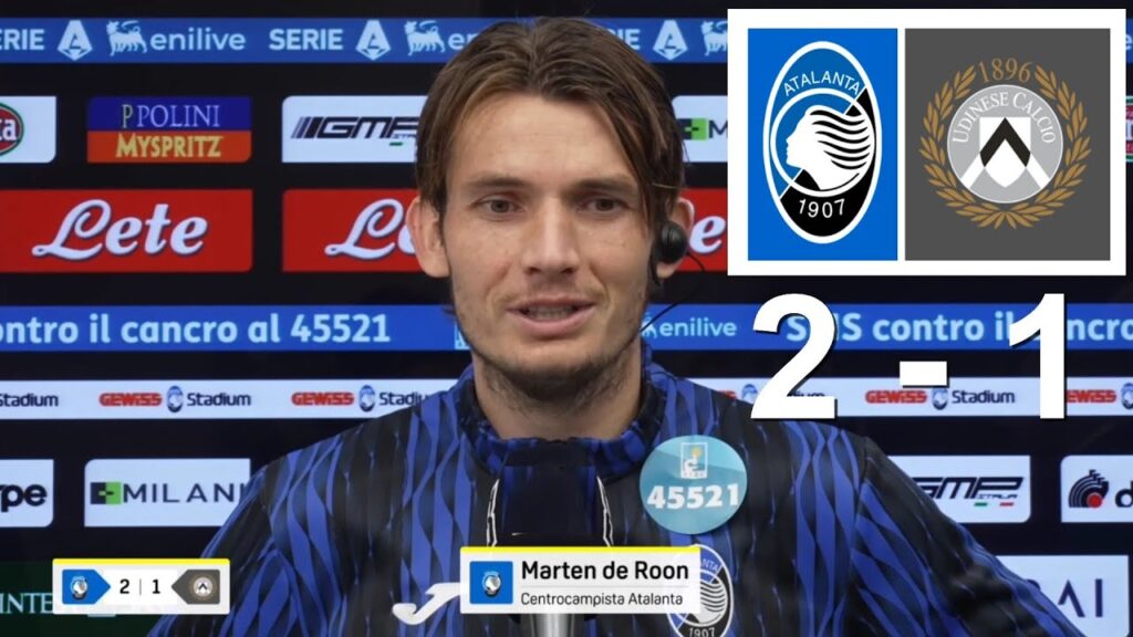 Marten de Roon Intervista Post Atalanta 2 vs 1 Udinese 09/11/2024