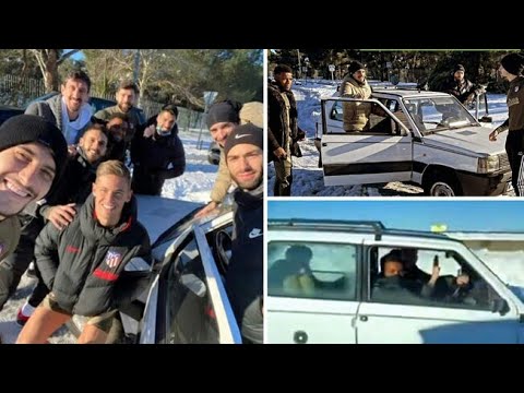 Yannick Carrasco drive his neighbour 4x4 Fiat Panda to training