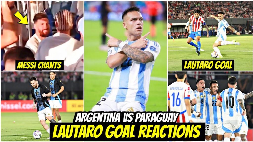 🔥Messi Reaction to Lautaro Martinez GOAL for Argentina vs Paraguay