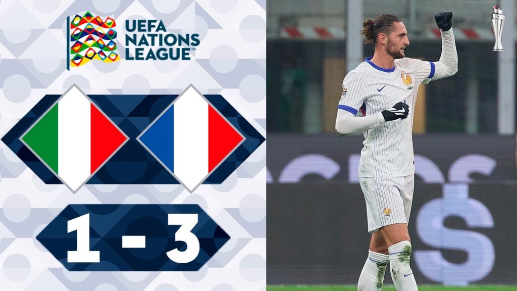 Double But Adrien Rabiot | | Italie - France 1-3 Résumé | Ligue des Nations de l'UEFA 2024