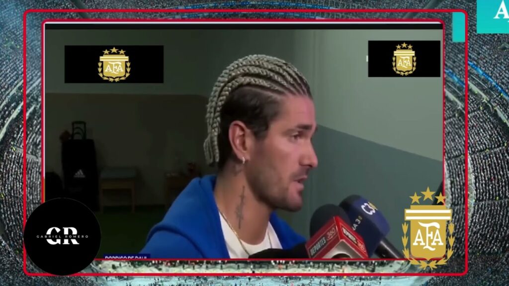 Rodrigo De Paul en conferencia de prensa.