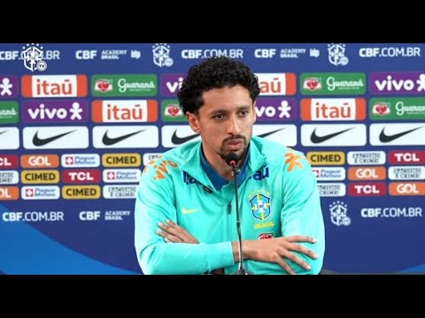 Entrevista coletiva ao vivo do zagueiro MARQUINHOS da seleção brasileira