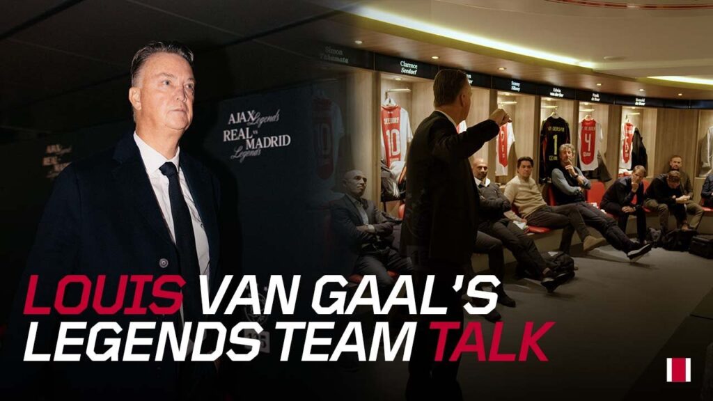 Louis van Gaal’s team talk in the dressing room ahead of the Ajax Legends - Real Madrid Legends 🌟