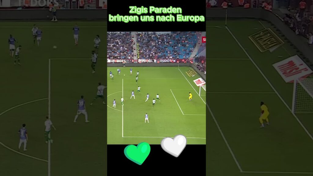 Zigis Paraden vs. Trabzon bringt uns den Europacup 💚🤍😍 | FCSG_Fan | #youtubeshorts #shorts