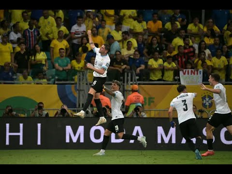 GOL FEDERICO VALVERDE URUGUAY VS BRASIL