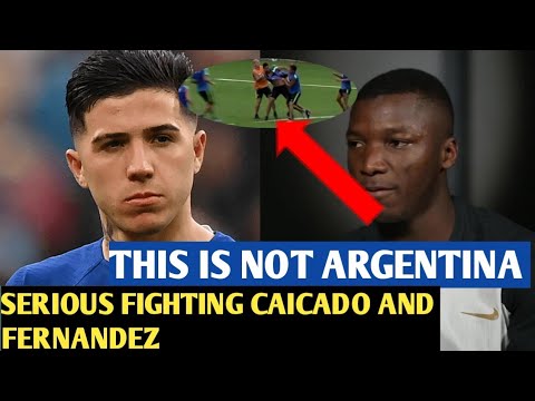 serious fight between Enzo Fernandez and caicado