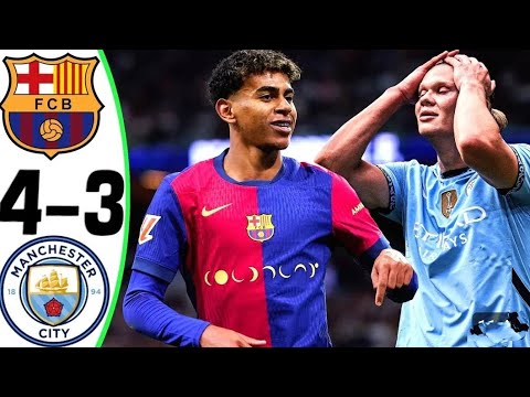 Barcelona vs Manchester City 4-3 - All Goals and Highlights 🔥 2024 HAALAND