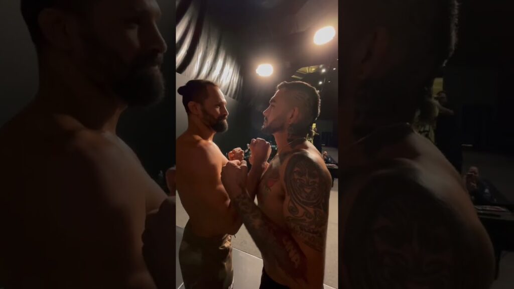 Olho no olho 👀 A encarada entre Anthony Hernandez e Michel Pereira, que lideram o #UFCVegas99!