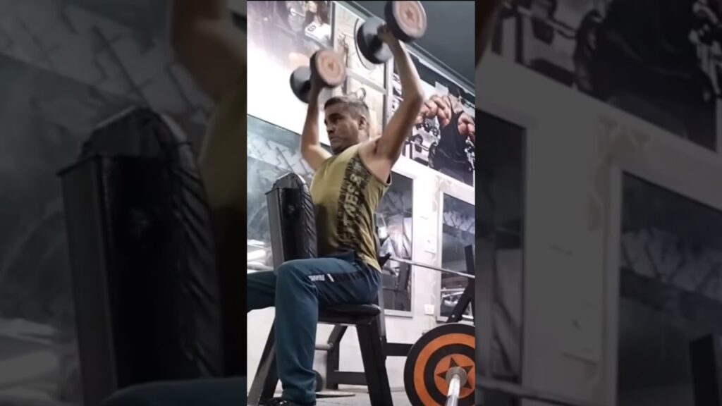 Shoulder Workout With Dumbbell 🏋️#gymlife #gym  #motivation #shortsfeed