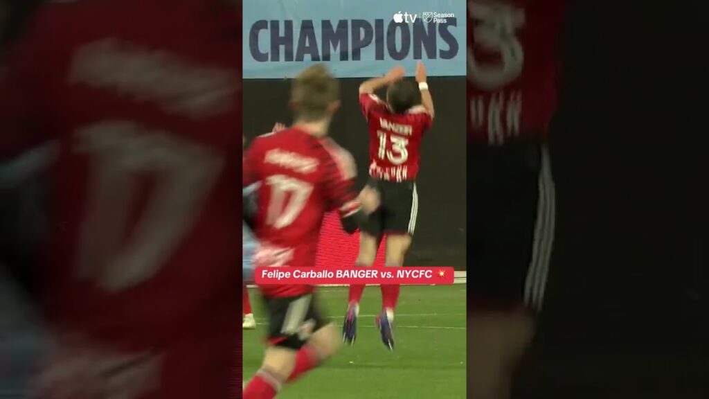 Felipe Carballo scored a beauty in NYRB’s 2-0 derby win in the Eastern Conference semis 😤 @AppleTV