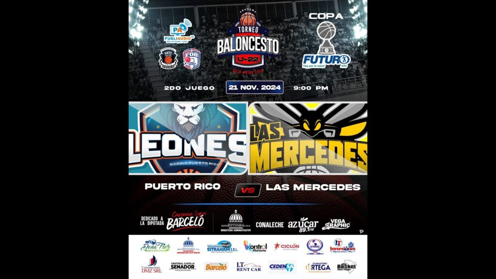 PUERTO RICO VS LAS MERCEDES TORNEO DE BALONCESTO U-22