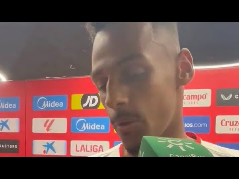 Djibril Sow en zona mixta tras el triunfo por la mínima ante el Rayo Vallecano
