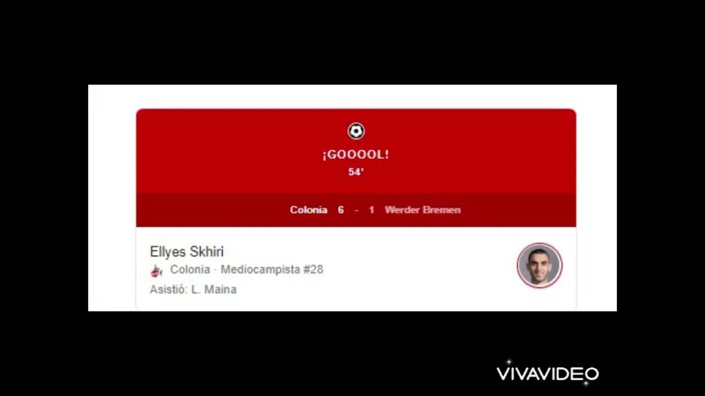 Gol de Ellyes Skhiri  Colonia 6-1 Werder Bremen