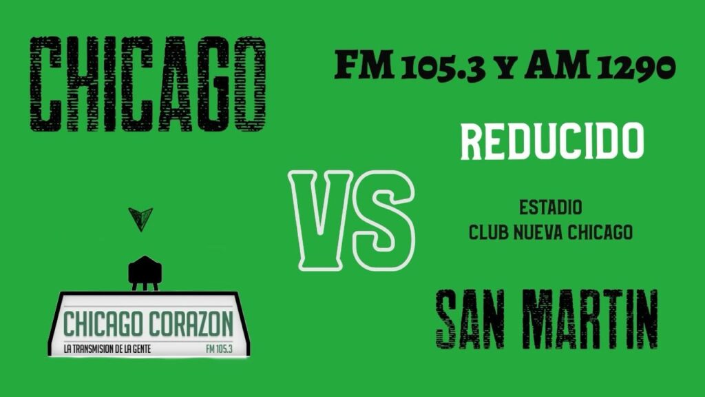 Nueva Chicago vs San Martin de San Juan  AM 1290 interactiva - FM 105.3 emociones En vivo Reducido