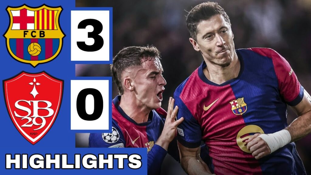 🔴Barcelona vs Brest (3-0) Extended HIGHLIGHTS | UEFA Champions League