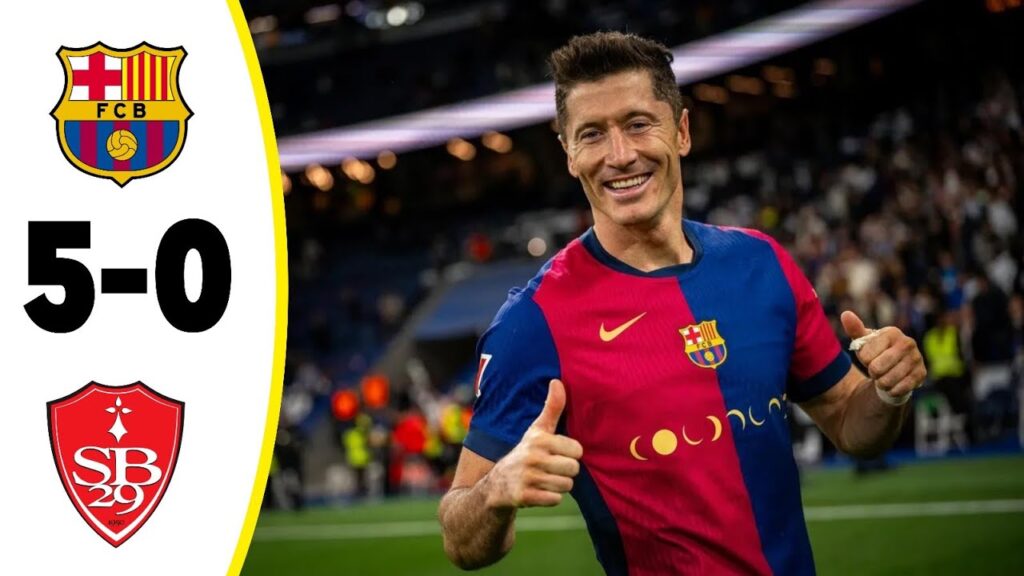 5-0 BARCELONA VS BREST ‼️ CHAMPIONS LEAGUE 2024-2025 ‼️ LIVE PREDICTION