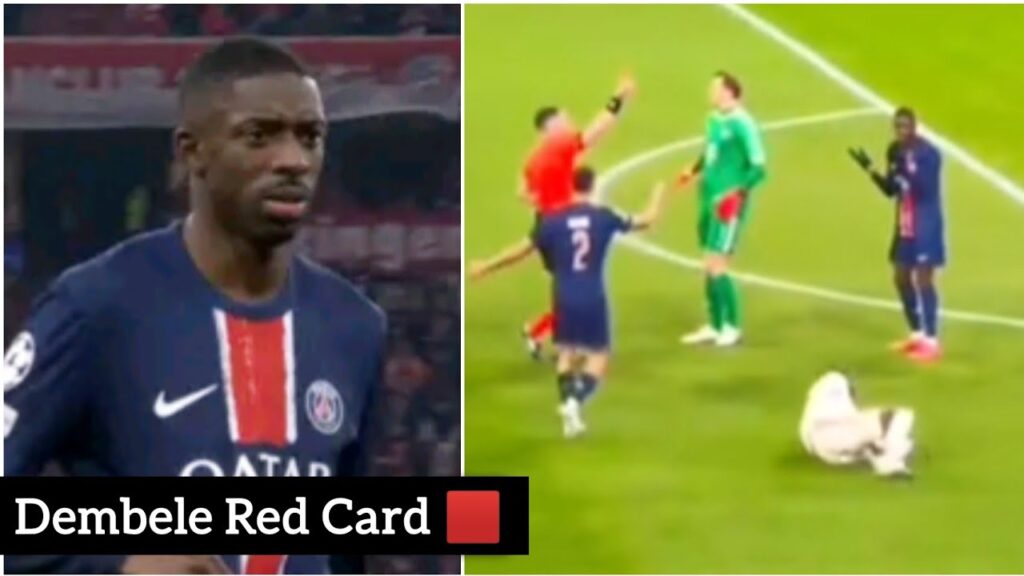 Ousmane Dembele Red Card Vs Bayern Munich | Bayern Munich 1-0 PSG Highlights