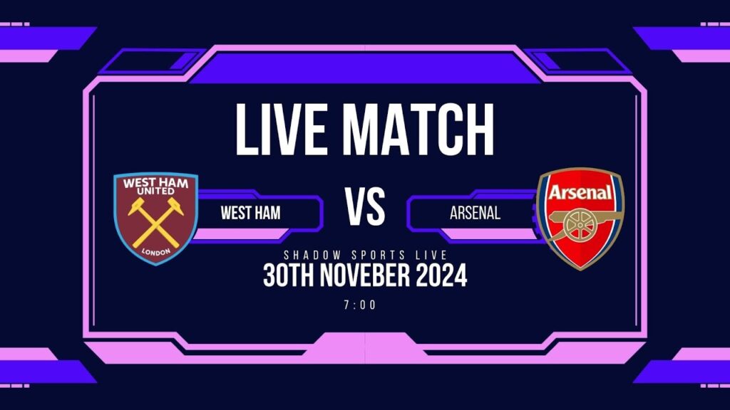 WEST HAM vs ARSENAL  FOOTBALL & COMMENTARY EFL CHAMPIONSHIP Football | Live Stream