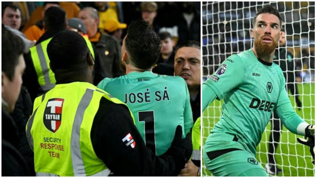 Wolves goalkeeper Jose Sa clashes with his own fans against Bournemouth