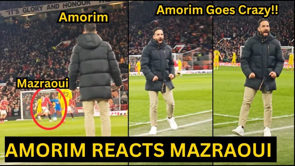 Ruben Amorim CRAZY REACTIONS on MAZRAOUI dribbling 3 Bodo Glimt players for Hojlund goal | Man Utd