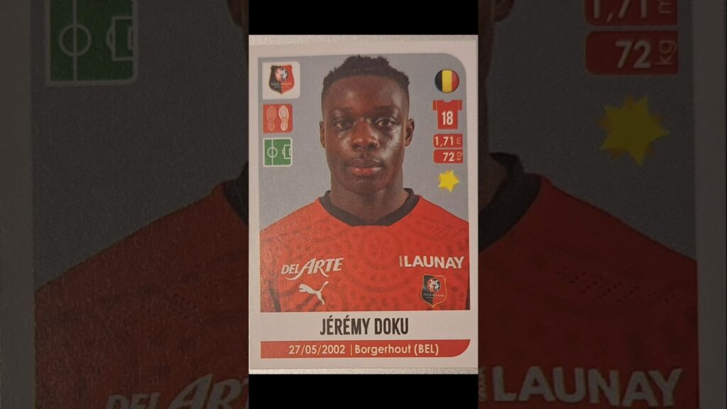 Jeremy Doku Panini Sticker @Fußball_Sticker