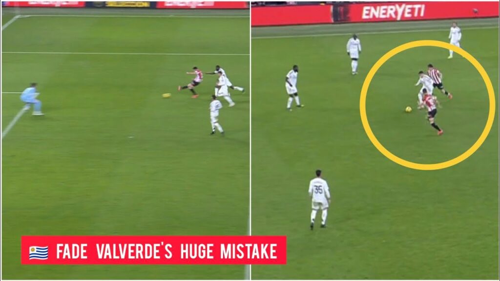 😡 Fede Valverde's HUGE DEFENSIVE ERROR gifts Athletic Bilbao's Gorka Guruzeta goal vs Real Madrid