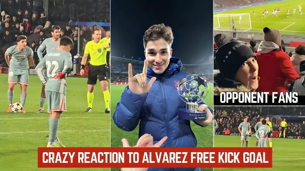 Crazy reaction To Julian Alvarez Free kick Goal😱
