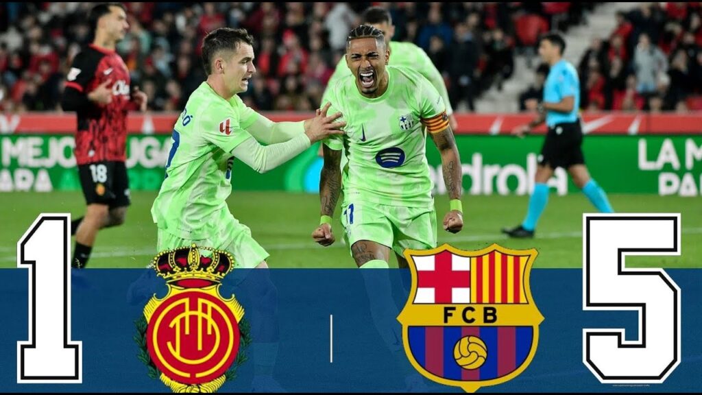 DOBLETE DE RAPINHA Vs Mallorca y BARCELONA sigue en la Cima por  EL TITULO!!