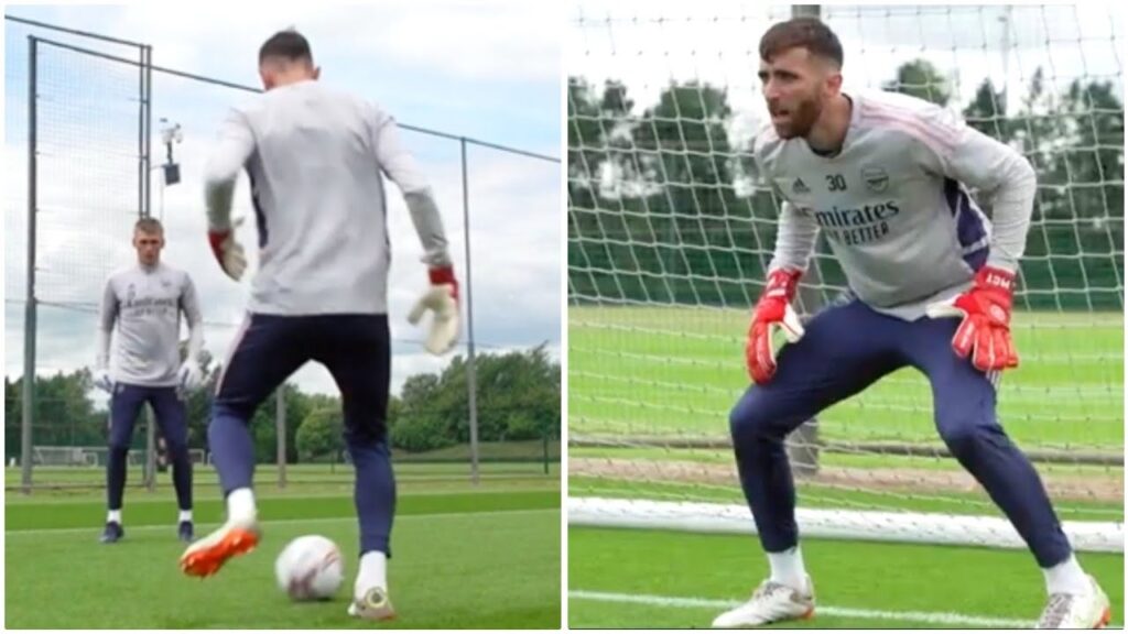 Matt Turner first Arsenal training session!