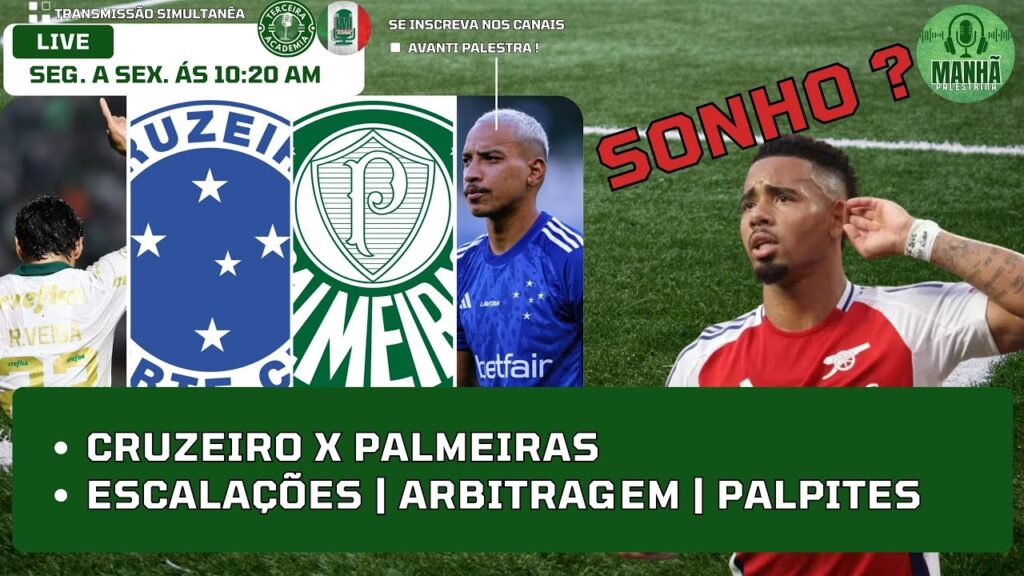 🔴#AOVIVO|🐷☕MANHÃ PALESTRINA| BRASILEIRÃO TERMINA HOJE ? | GABRIEL JESUS | CRUZEIRO X PALMEIRAS