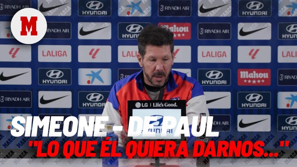 Simeone: "De Paul está compitiendo como quiere la gente del Atlético"I MARCA