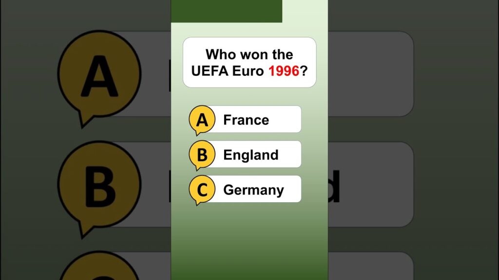 Who won the UEFA Euro 1996?