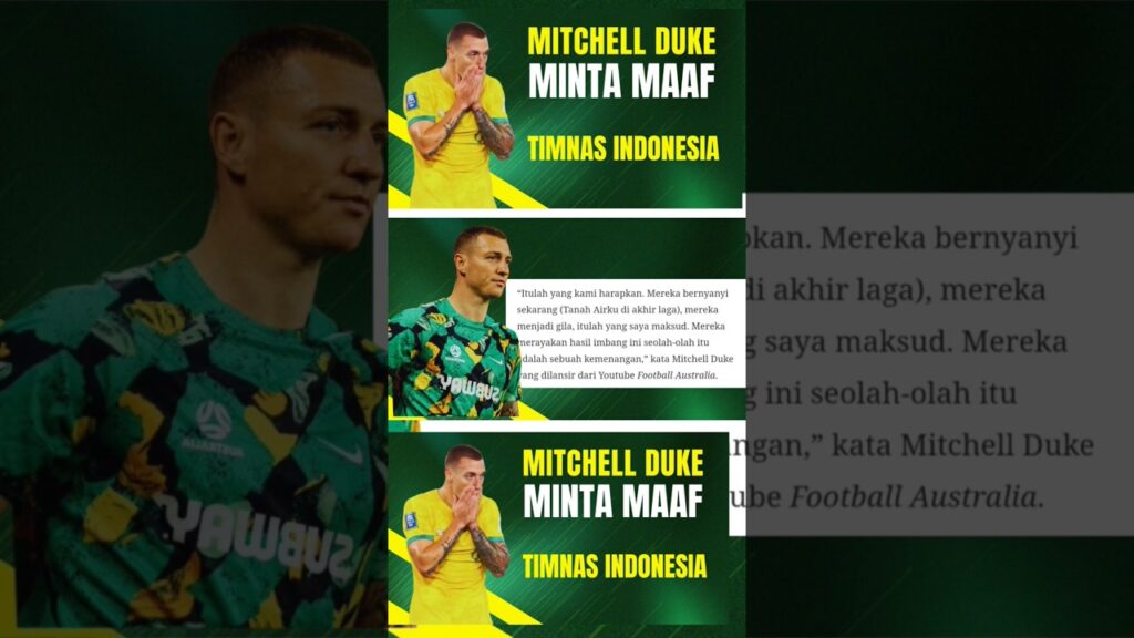 MITCHELL DUKE MINTA MAAF KEPADA WARGA INDONESIA TERKAIT UCAPANNYA SEUSAI LAGA INDONESIA VS AUSTRALIA