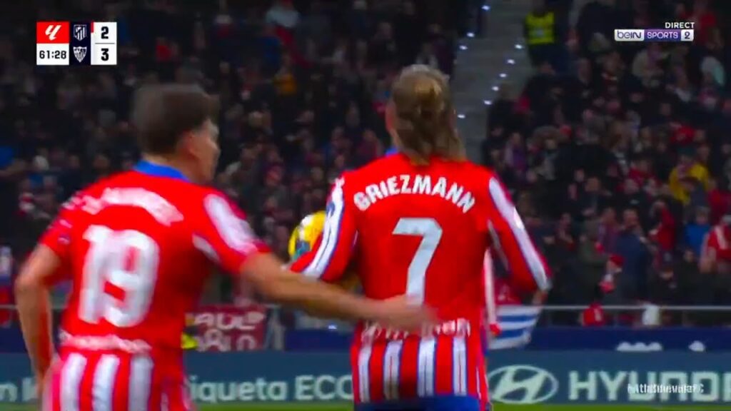 Antoine Griezmann Goal | Atlético Madrid vs Sevilla 2-3 Highlights | LaLiga 2024/25