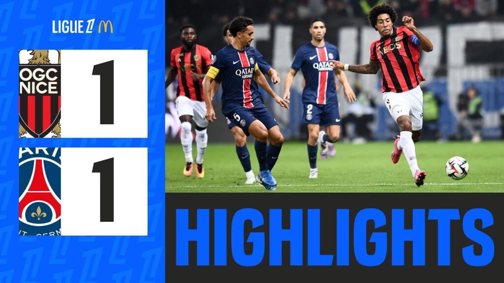 OGC NICE - PARIS SAINT-GERMAIN (1-1) - 7ème journée - Ligue 1 McDonald's 24/25
