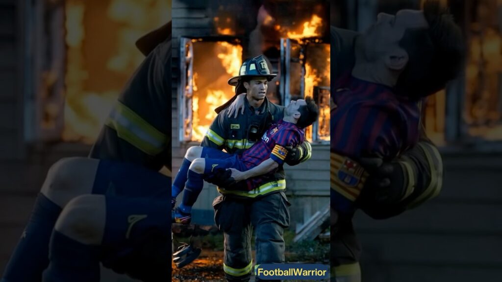 Ronaldo save Messi from burning house