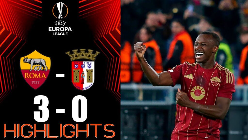 Gol di Saud Abdulhamid | Roma-Braga 3-0 | Gli Highlights | UEFA Europa League 2024-25