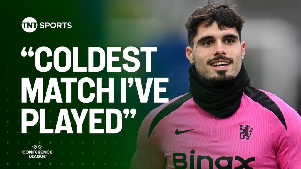 Pedro Neto reacts after Chelsea's win against Astana despite the blistering weather 🥶 #UECL