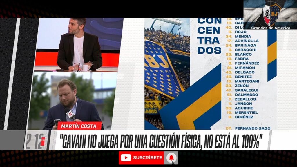 Bombazo En Boca, Edinson Cavani NO Juega, porque NO está al 100% Físicamente