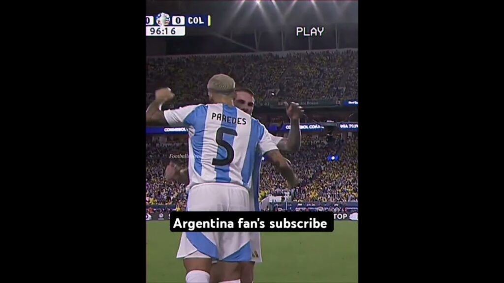 Leandro paredes take revenge of messi in copa America 2024 final match