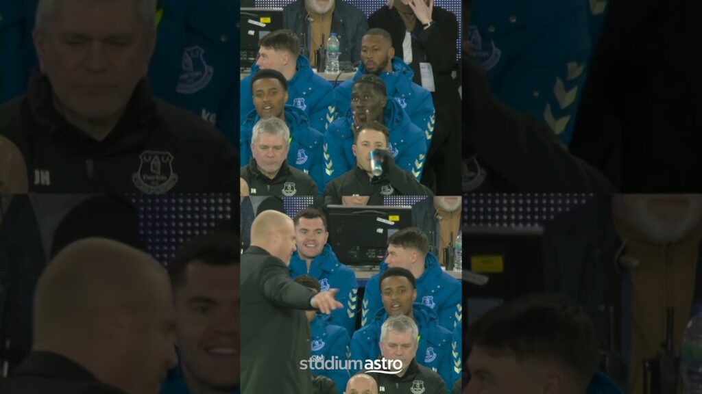 Hilarious! Amadou Onana cuts the fun short when he sees Sean Dyche! | Astro SuperSport #shorts