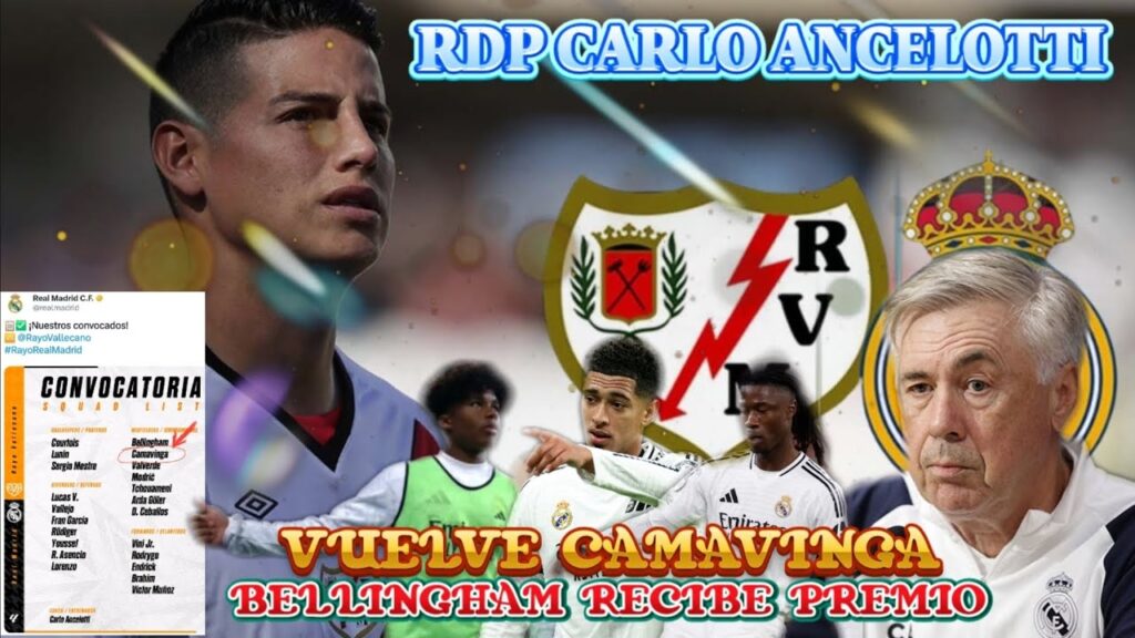 RUEDA DE PRENSA CARLO ANCELOTTI. BELLINGHAM MEJOR JUGADOR. CAMAVINGA VUELVE. ENDRICK JUGARÁ?