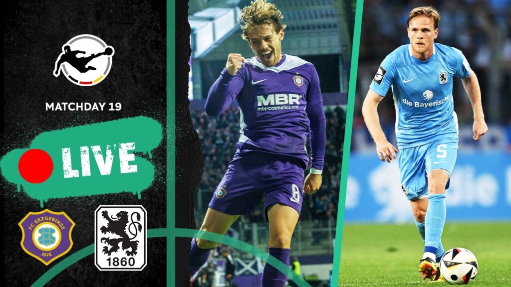 LIVE 🔴 Erzgebirge Aue vs. 1860 München | 3rd Division 2024/25