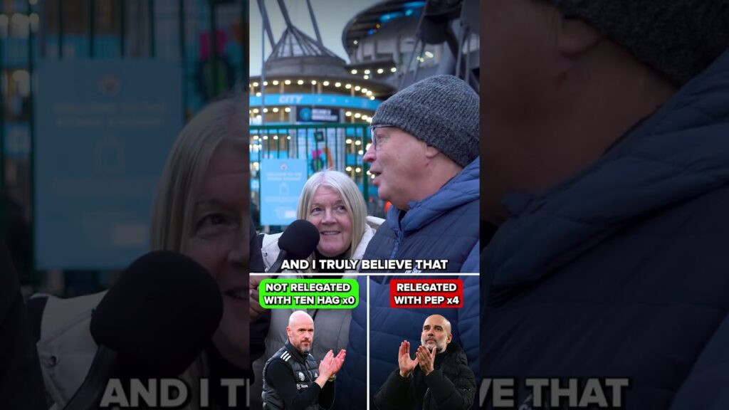 Keep Pep and get relegated, or survive with Ten Hag? We asked Man City fans which they’d rather 🤔