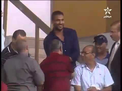 Badr hari sur tribune d'honneur Stade Mohamed V (WAC VS KAC)