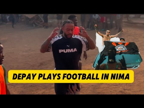 Memphis Depay plays football with friends in Ghana’s popular slum Nima