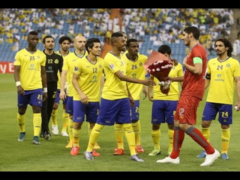 مصالحة بين كريم بوضيف لاعب لخويا مع لاعبي النصر | دوري ابطال اسيا HQ