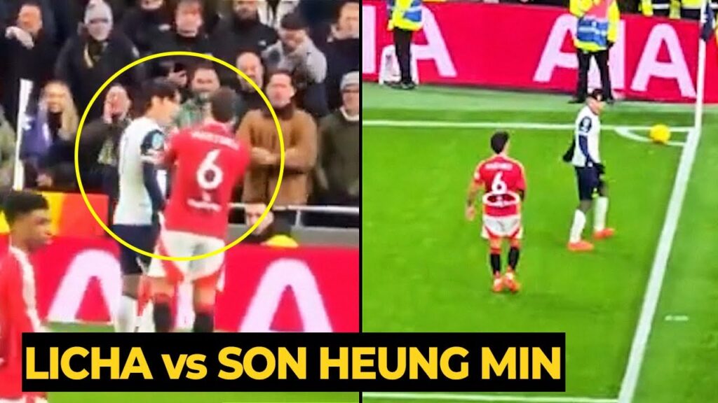 Lisandro Martinez tried to PROVOKE Son Heung Min before corner kick goal, but... | Man Utd News