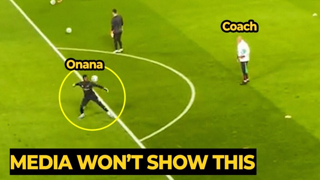 Andre Onana crazy drills trained his long-distance throw with the ball over 55 yards | Man Utd News